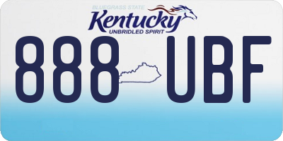 KY license plate 888UBF