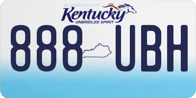 KY license plate 888UBH