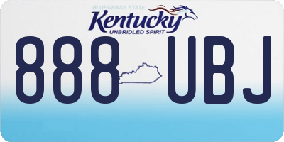 KY license plate 888UBJ