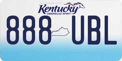 KY license plate 888UBL