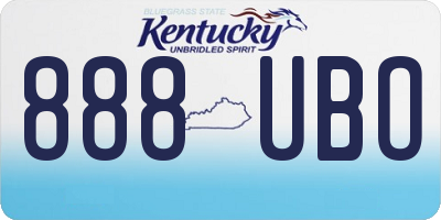 KY license plate 888UBO