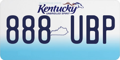 KY license plate 888UBP