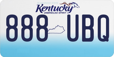 KY license plate 888UBQ