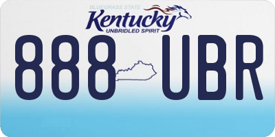 KY license plate 888UBR