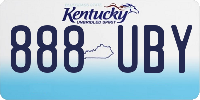 KY license plate 888UBY