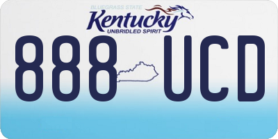 KY license plate 888UCD