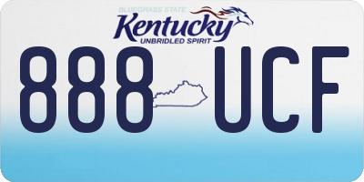 KY license plate 888UCF