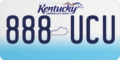 KY license plate 888UCU