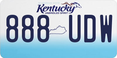 KY license plate 888UDW