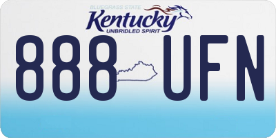 KY license plate 888UFN