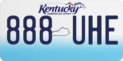 KY license plate 888UHE