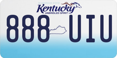 KY license plate 888UIU