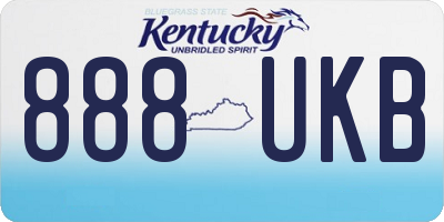 KY license plate 888UKB