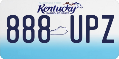 KY license plate 888UPZ