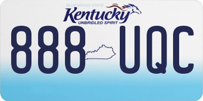 KY license plate 888UQC