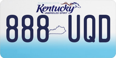 KY license plate 888UQD