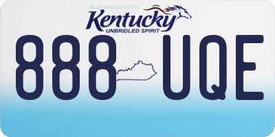 KY license plate 888UQE