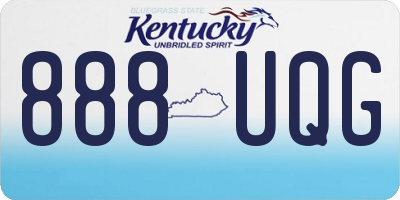 KY license plate 888UQG