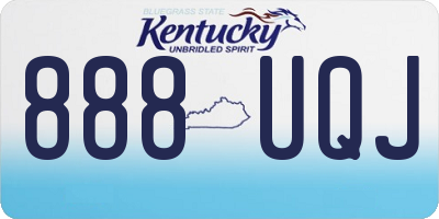KY license plate 888UQJ