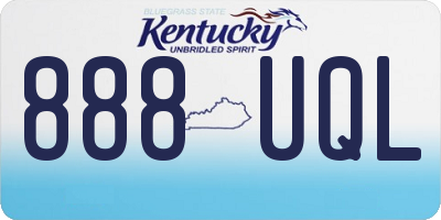 KY license plate 888UQL