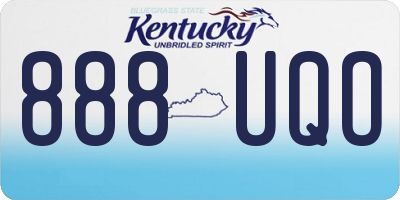 KY license plate 888UQO