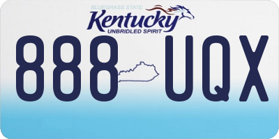 KY license plate 888UQX