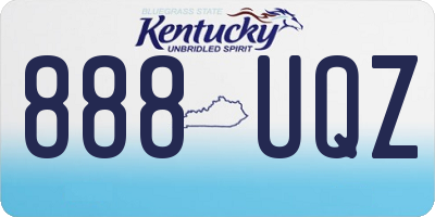 KY license plate 888UQZ