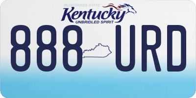 KY license plate 888URD