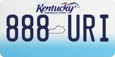 KY license plate 888URI