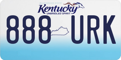 KY license plate 888URK