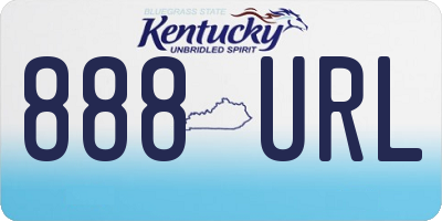 KY license plate 888URL
