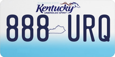 KY license plate 888URQ