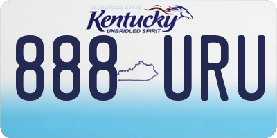KY license plate 888URU
