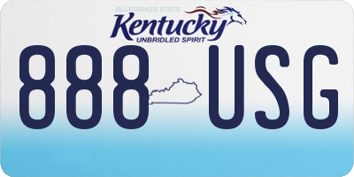 KY license plate 888USG