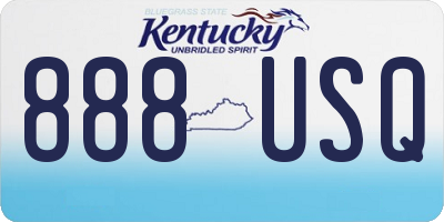 KY license plate 888USQ