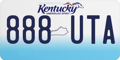 KY license plate 888UTA