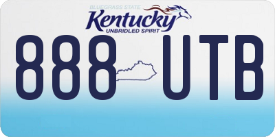 KY license plate 888UTB