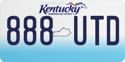 KY license plate 888UTD