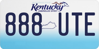 KY license plate 888UTE