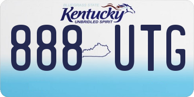KY license plate 888UTG