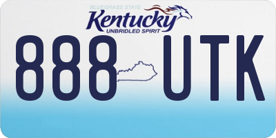 KY license plate 888UTK