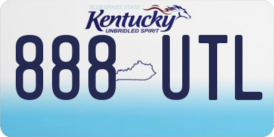 KY license plate 888UTL