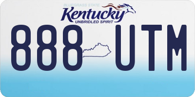 KY license plate 888UTM