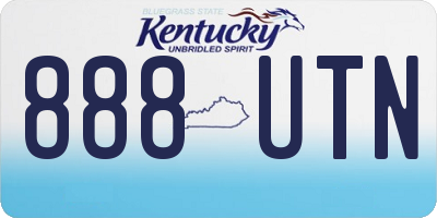 KY license plate 888UTN