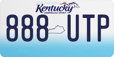 KY license plate 888UTP