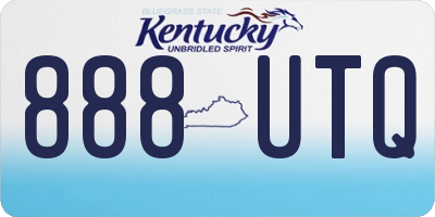 KY license plate 888UTQ