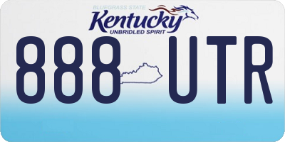 KY license plate 888UTR