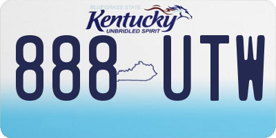 KY license plate 888UTW