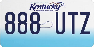 KY license plate 888UTZ