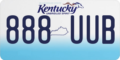 KY license plate 888UUB